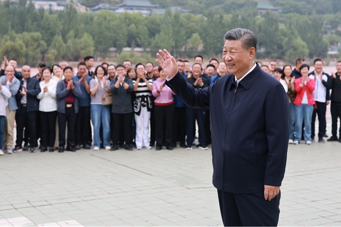 習(xí)近平在甘肅考察